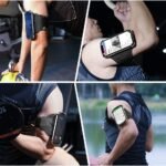 VUP Running Armband 360°Rotatable for iPhone 17/16/15/14/13/Pro Max/Pro/Mini/12/11/SE/Xs/XR/X/8/7/Plus, Fits All 4-6.7 Inch Smartphones, with Key Holder Phone Armband for Running Hiking Biking (Black) Black Armband