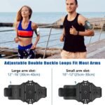 VUP Running Armband 360°Rotatable for iPhone 17/16/15/14/13/Pro Max/Pro/Mini/12/11/SE/Xs/XR/X/8/7/Plus, Fits All 4-6.7 Inch Smartphones, with Key Holder Phone Armband for Running Hiking Biking (Black) Black Armband
