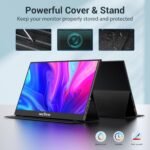 InnoView Portable Monitor, 15.6 Inch FHD 1080P HDMI USB C Second External Monitor for Laptop, Desktop, MacBook, Phones, Tablet, PS5/4, Xbox, Switch, Built-in Speaker with Protective Case Black 15.6 inches