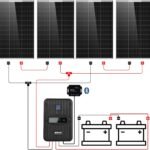 ECO-WORTHY 400 Watt 12 Volt Premium Solar Panel Kit :4pcs 100W Solar Panel+ 40A MPPT Charge Controller+ Bluetooth Module+ Mounting Z Brackets, 400W 12V Solar Power Off Grid System for Home, RV, Boat. 400W KIT