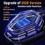 Ozeino Wireless Gaming Headset for PS5, PC, Switch| Lossless Audio-40H Batt