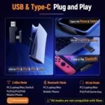 Ozeino Wireless Gaming Headset for PS5, PC, Switch| Lossless Audio-40H Batt