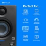 PreSonus Eris 3.5 Powered Studio Monitors, Pair — 3.5” Active Near 3.5" Black