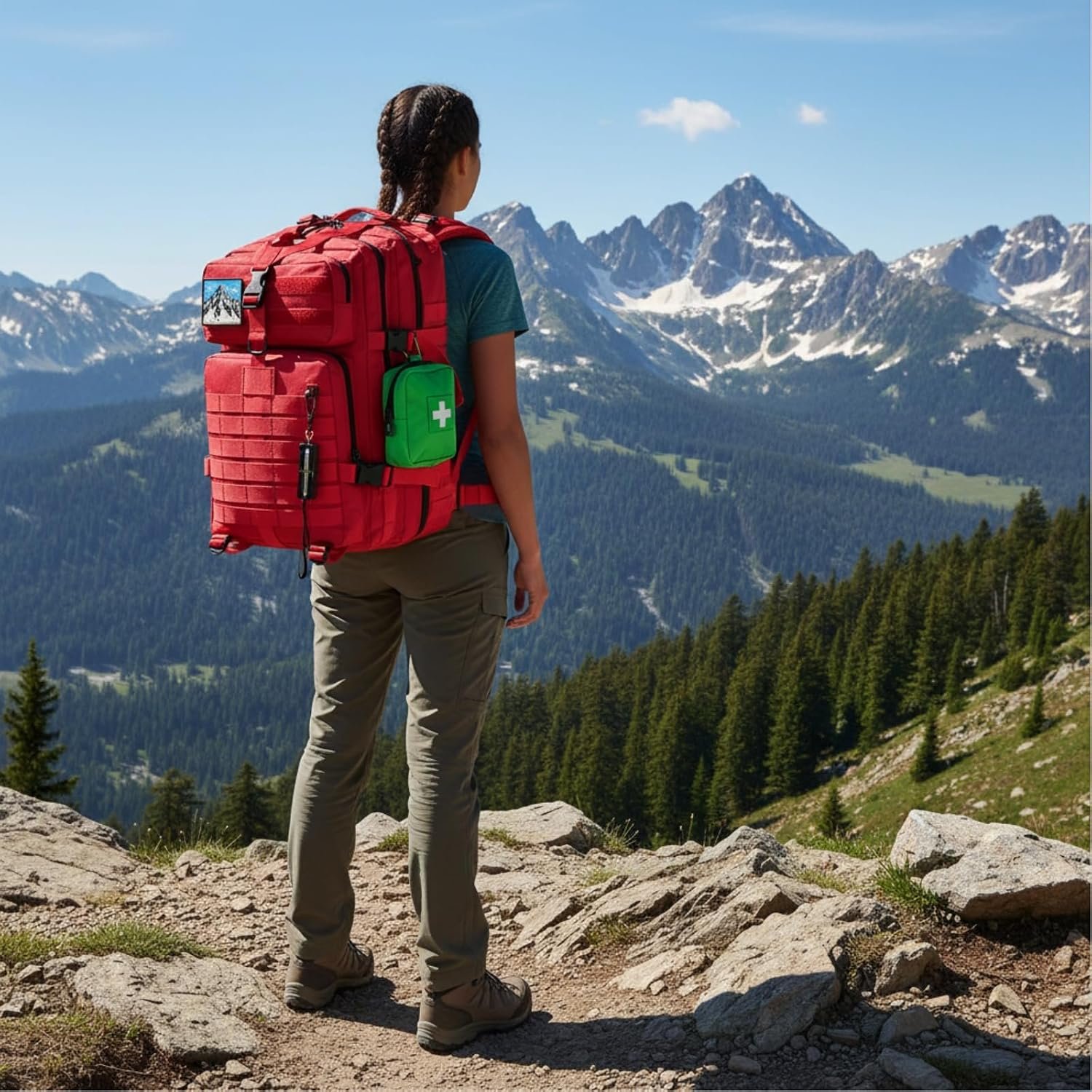 Military Tactical Backpack 45L Men Women Bug Out Bag Molle Large Hiking Bag 45l Red