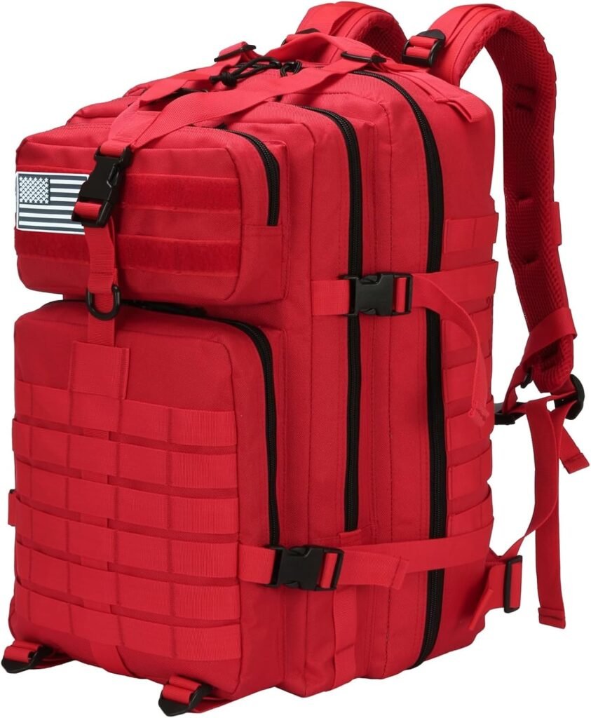 Military Tactical Backpack 45L Men Women Bug Out Bag Molle Large Hiking Bag 45l Red