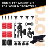 Insta360 X4 Motorcycle Bundle- 8K Waterproof 360 Action Camera with 1/2"" 48MP Sensors, 5.7K 360 HDR Video, |Includes Motorcycle Bundle, Selfie Stick, Lens Guard and Lens Cap (128GB), Black