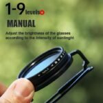 Hand Made Nd-400 9 Gears Round Polarized Adjustable Dimming Men Sunglasses women Filter Diving Fishing Sunglasses78 C2 49 Millimeters