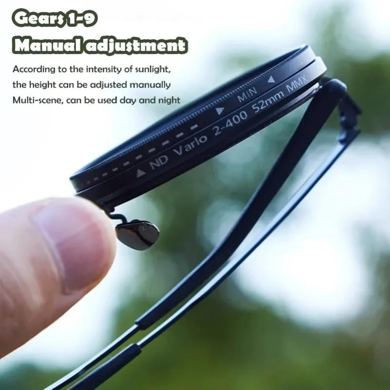 Hand Made Nd-400 9 Gears Round Polarized Adjustable Dimming Men Sunglasses women Filter Diving Fishing Sunglasses78 C2 49 Millimeters