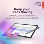 Lenovo Idea Tab - College Tablet - 11″ 2.5K IPS Touchscreen Display - 90Hz - MediaTek Dimensity 6300-8 GB Memory - 256 GB Storage - Integrated Arm Mali-G57 MC2 - Tab Pen and Folio Case Idea Tab 11"