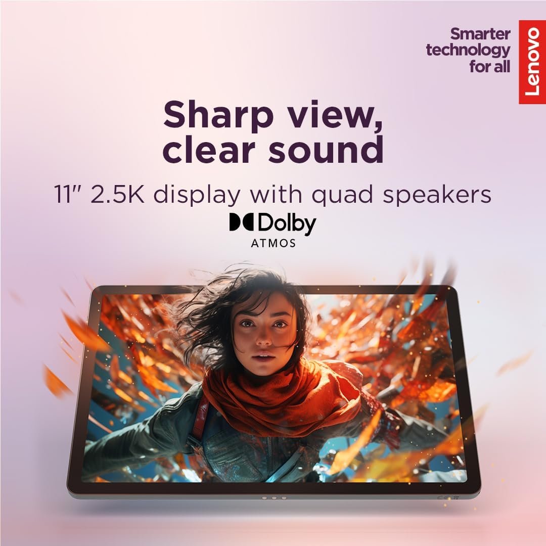 Lenovo Idea Tab - College Tablet - 11″ 2.5K IPS Touchscreen Display - 90Hz - MediaTek Dimensity 6300-8 GB Memory - 256 GB Storage - Integrated Arm Mali-G57 MC2 - Tab Pen and Folio Case Idea Tab 11"