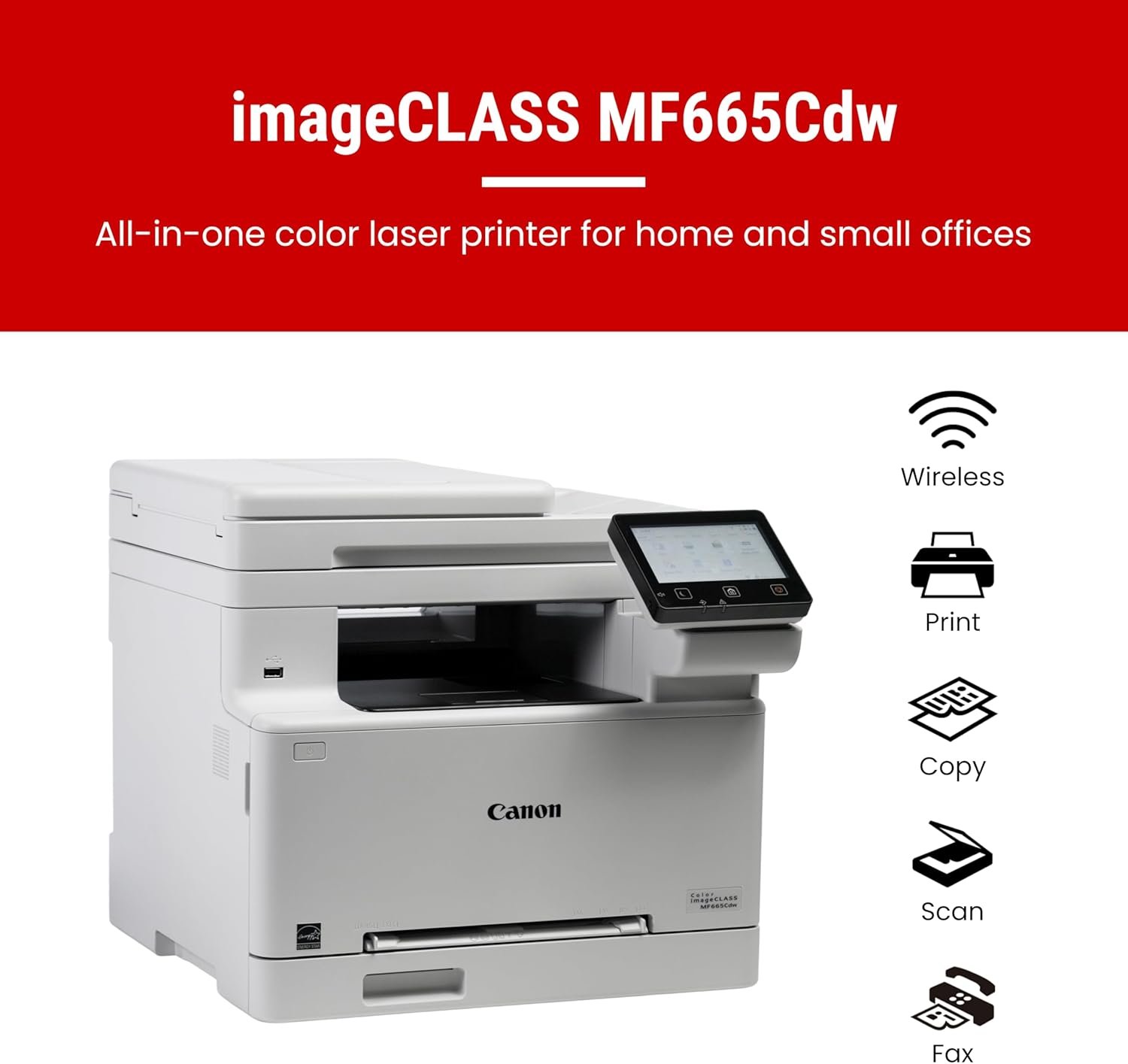 Canon Color imageCLASS MF665Cdw - Wireless, All-in-One Duplex Laser Printer New Model