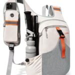 15L Small Hiking Backpack, Lightweight Foldable Daypack for Women Beige 15L