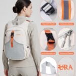 15L Small Hiking Backpack, Lightweight Foldable Daypack for Women Beige 15L