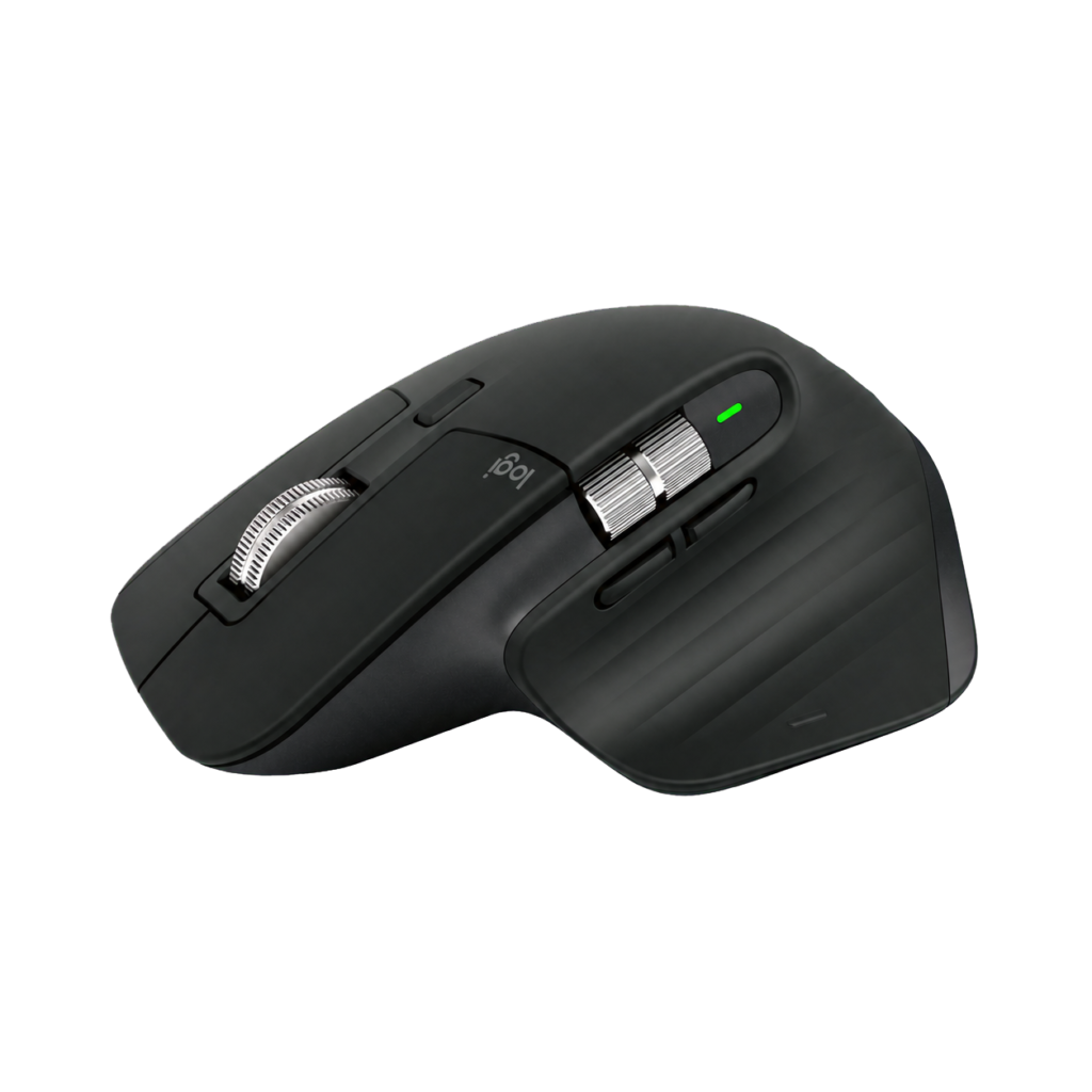 Logitech MX Master 3S mouse on a transparent background