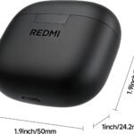 Redmi Buds 8 Active, Wireless Earphones with Semi-in-Ear Design, 14.2mm Titanium Diaphragm Drivers, Bluetooth 5.4, 37H Long Battery Life, Dual Mic AI Noise Cancellation, Google Fast Pair, Black Buds 8 Active Black