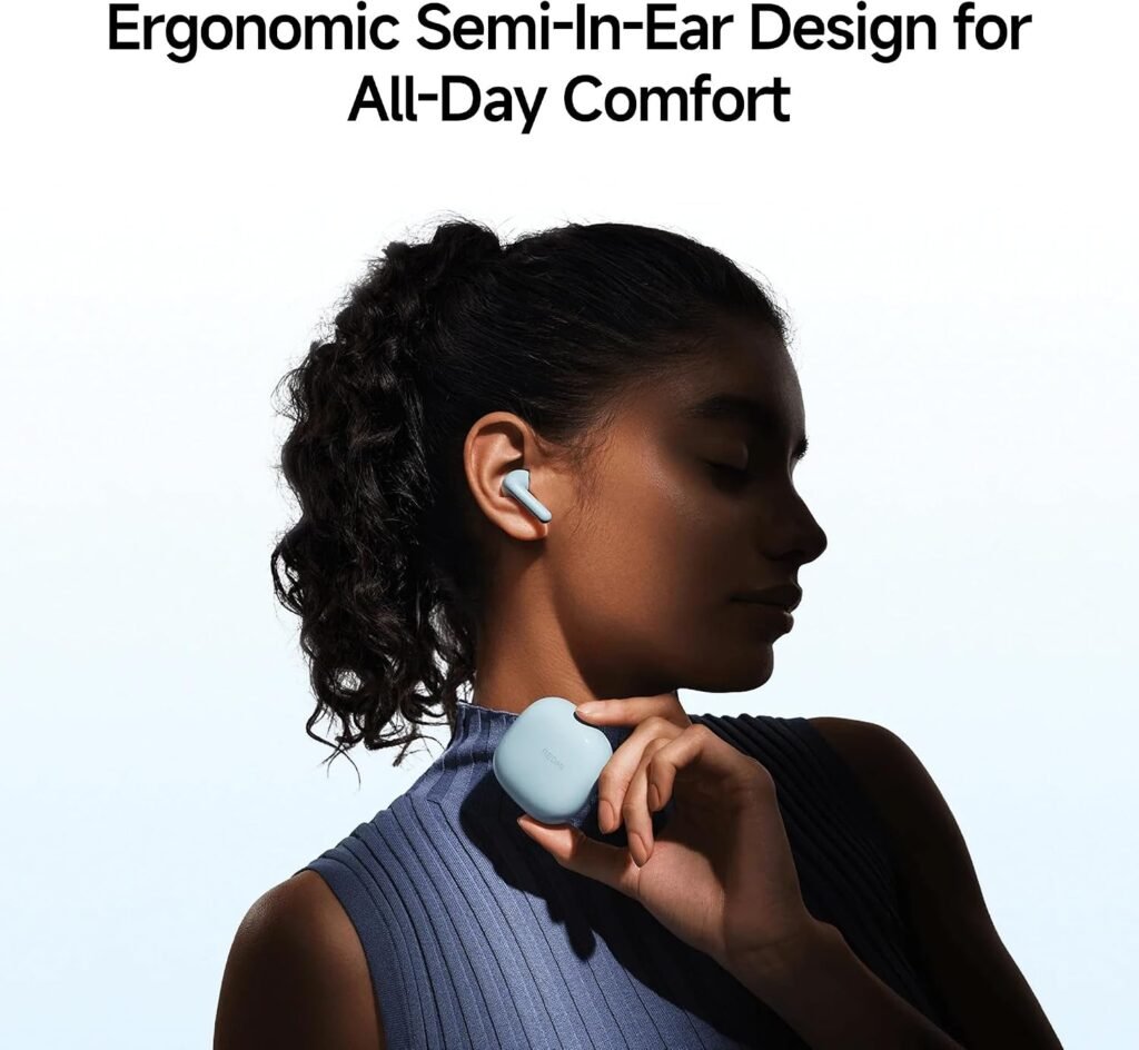 Redmi Buds 8 Active, Wireless Earphones with Semi-in-Ear Design, 14.2mm Titanium Diaphragm Drivers, Bluetooth 5.4, 37H Long Battery Life, Dual Mic AI Noise Cancellation, Google Fast Pair, Black Buds 8 Active Black