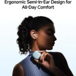 Redmi Buds 8 Active, Wireless Earphones with Semi-in-Ear Design, 14.2mm Titanium Diaphragm Drivers, Bluetooth 5.4, 37H Long Battery Life, Dual Mic AI Noise Cancellation, Google Fast Pair, Black Buds 8 Active Black