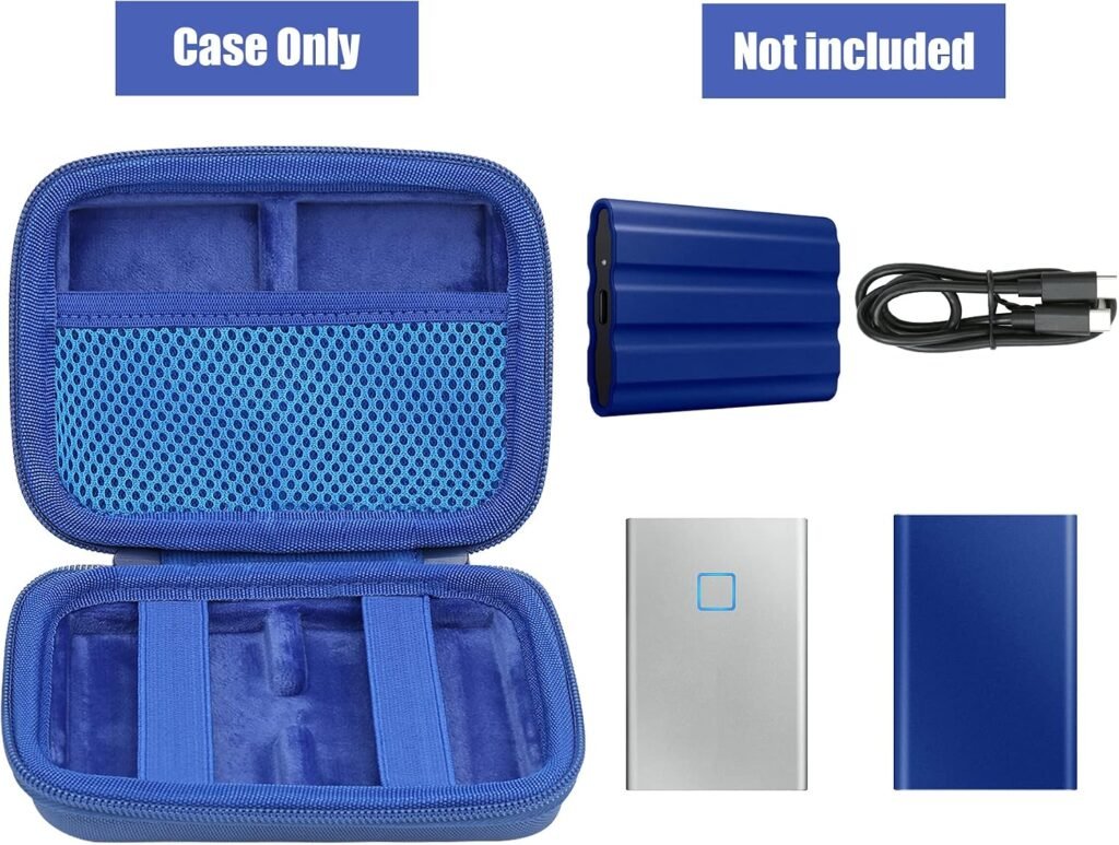 Aenllosi Hard Case for Samsung T9/T7 Touch/T7 Shield SSD, Blue